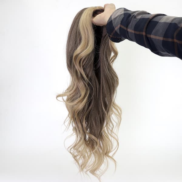 Lång blond peruk för kvinnor
