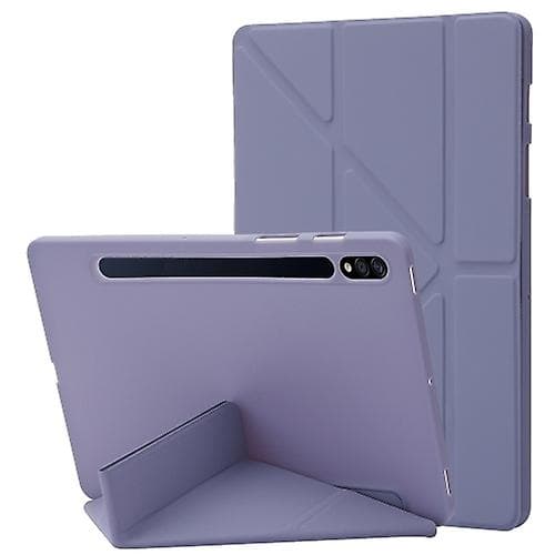 Silicone Læder Tablet Cover til Samsung Galaxy Tab S9 med Deformation Lavender