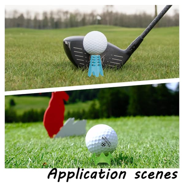 17 stk. 4 farver golfsimulator tees plastik golf tee golfmåtte tees øve golf tees perfekt til græs og driving range