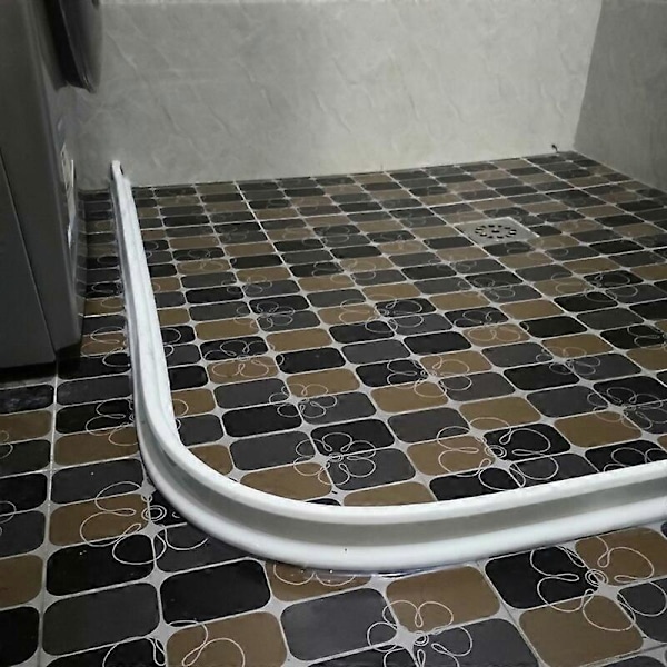 Silikone Badeværelses Vandstop Multifunktionel Bøjbar Bruse Vandbarriere Dæmning Oversvømmelse Barriere Tør Og Vådt Adskillelse BlokererCraft Rørrensere 120cm black