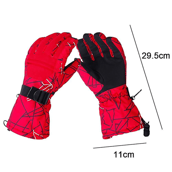 Skihandsker Vandtætte Isoleret, Snehandsker Snowboarding, Vinter Skihandsker Red