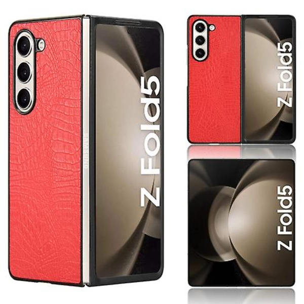 Bakskydd för Samsung Galaxy Z Fold5 med krokodilstruktur Red