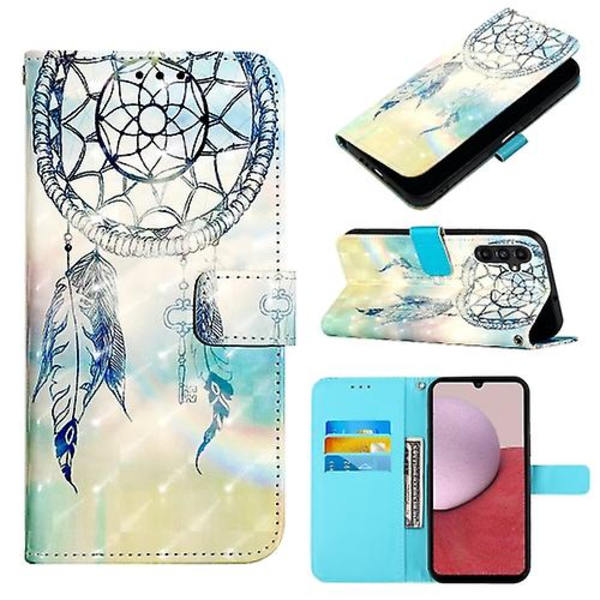 For Samsung Galaxy A05s 3D Maleri Vandret Flip Læder Mobiltelefon Etui Dream Wind Chimes