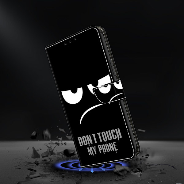 För Motorola Moto G84 5g Läderfodral Tryckt 3d Mönster Stativ Stötsäkert Telefonskal Don t Touch