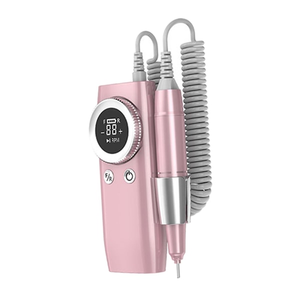 Elektrisk Neglefil Neglesliber Professionel LCD Display 36W 45000 RPM Manicure Pedicure Værktøj Nemt at Bruge Lav Støj 5000mAh USB Genopladelig pink