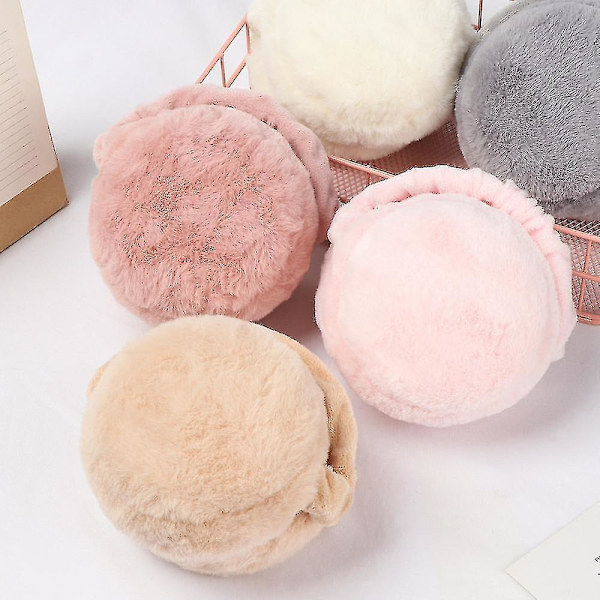Mjuka Plysch Öronvärmare Unisex Vinter Varma Öronmuffar Utomhus Kallsäkerhet Öronmuffar A Beige