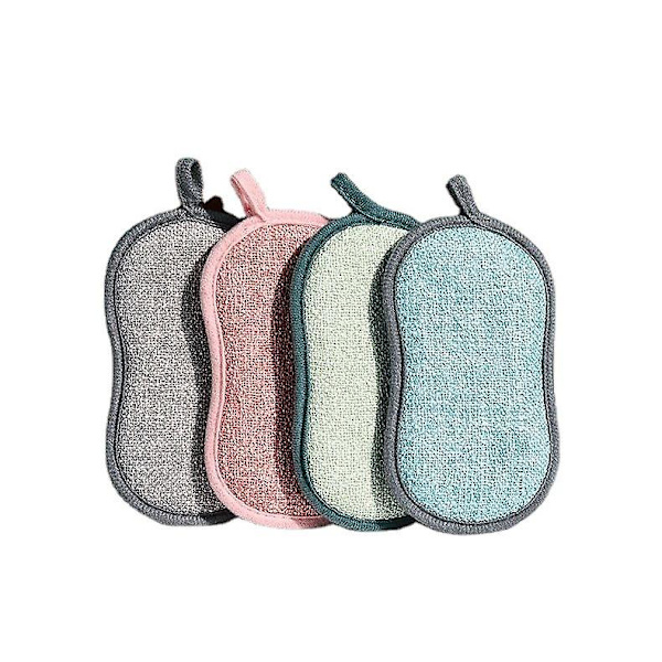 Paket med Tvättsvampar för Diskmaskin, Miljövänliga Mikrofiber Skrubbsvampar, Skrapande Antibakteriella Pads för Rengöring av Bestick, Kastruller, Grytor, Glas, etc