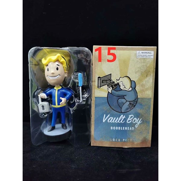 Fallout Vault Boy Bobble Head PVC Actionfigur Samleobjekt Model Legetøj Style 15