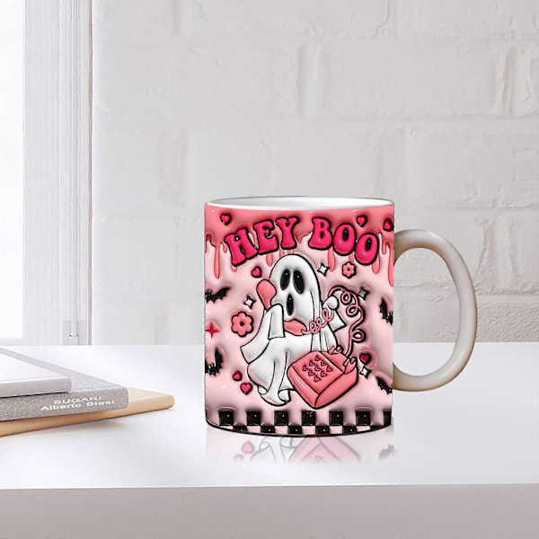 Ny läskig Halloween-kaffemugg Vattenmugg Halloween Pumpa B