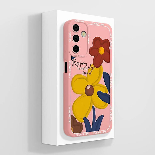 For Samsung Galaxy A15 Fodral Konstnärlig Stil Fulltäckande Anti Choc Flytande Silikon Skydd För Samsung A 15 4G 5G Baksida TYP451