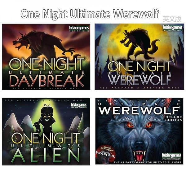 (Ultimate Werewolf) Engelsk version av One Night Ultimate Werewolf Casual Board Game Card