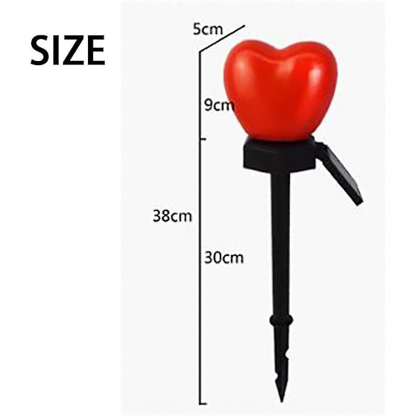 2024 Solcelledrevet lys, Solcelledrevet elektromagnetisk resonanslys Red 1 pcs