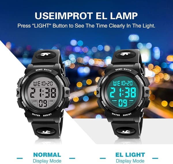 LED Vanntette Armbåndsur for Barn - Sport Digital Klokke & Gaver til Tenåringsgutter Jenter