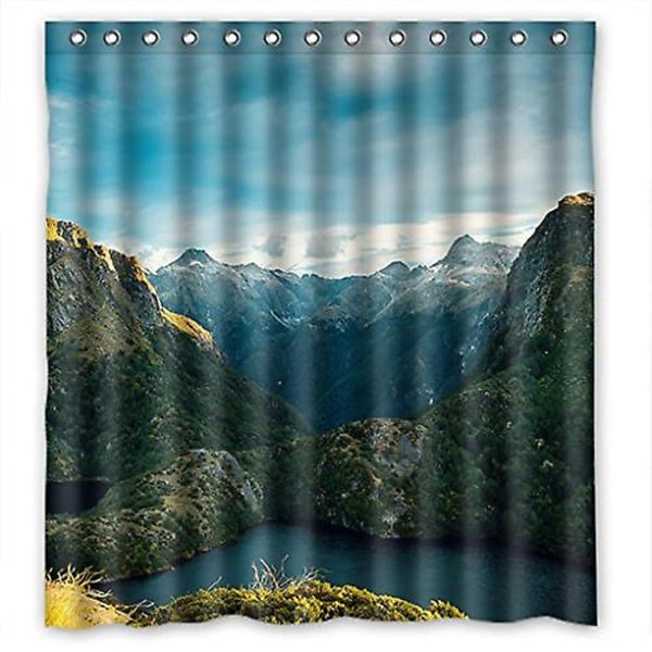 Landscape Mountiain Lake Shower Curtain Bathroom Decor Curtain 160x180 Cm