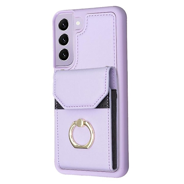 Mobiltelefonskal för Samsung Galaxy S22+ 5g Bf29 Organ Kortväska Ringhållare Purple