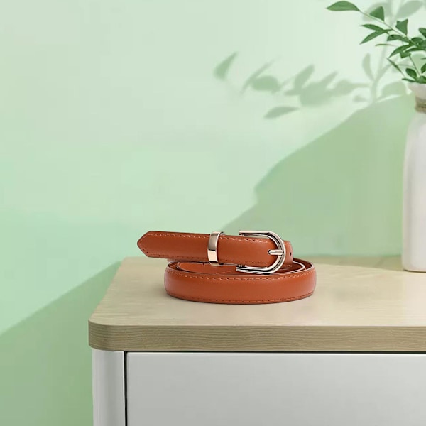 Naisten vyö, vyötäröllä istuva, yksivärinen, metalliseos solki, keinonahkaa, säädettävä, naisten vyönauha, vaatteiden lisävarusteet Beige