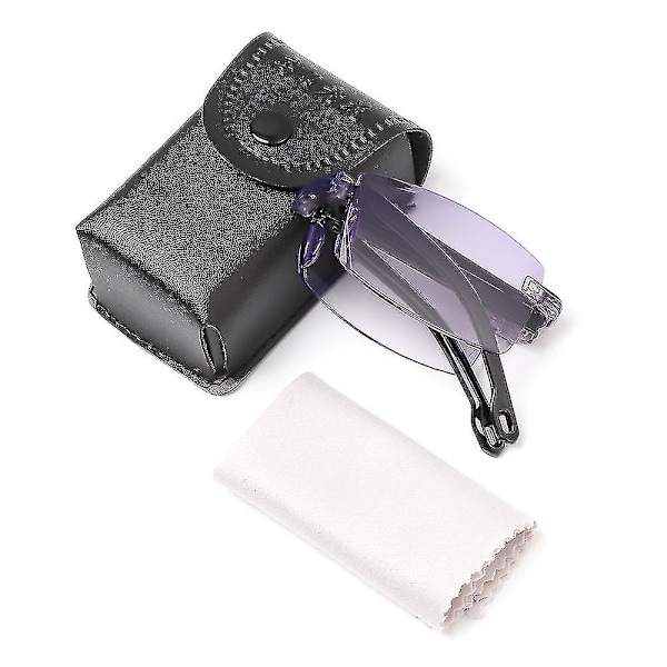 Unisex-Foldinglukit Luku-lasit Lasikotelolla Miehille Naisille Teleskooppijalat Kierto Presbyopia Silmälasit Näönhoito +1.0-4.0 - Pyöräilylasit PC Frame Strength 2.00