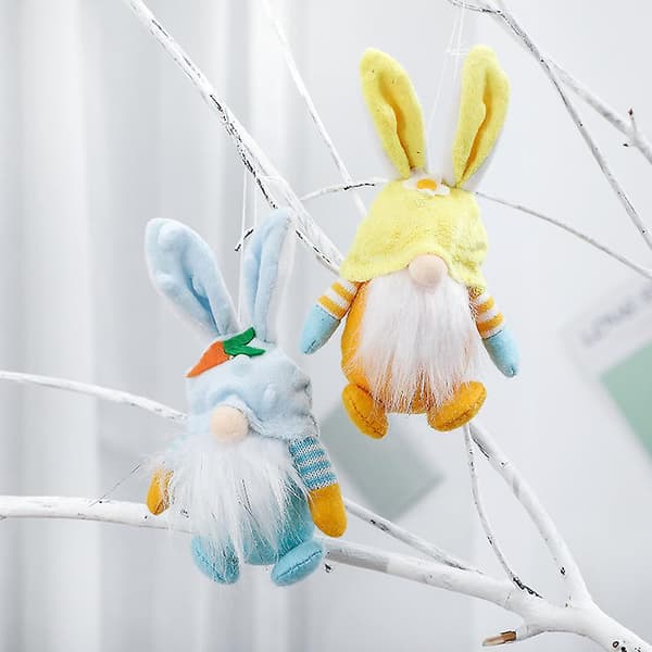 Påskkanin-tomte Plyschdocka Heminredning Påskpynt Yellow