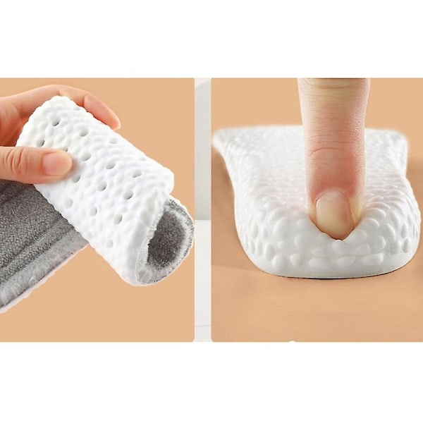 1 Par Ull Innersulor för Kallt Väder, Klippbara till Storlek, Fluffiga Skosulor, Unisex, Alla Storlekar, Innersula, Mysig Värme med Storleksguide, Imitationsull grey 39-40