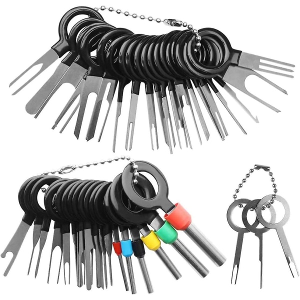 Terminal Ejector Kit Terminal Removal Tool, Electrical Wiring Car Disassembly Tool Connector Crimp Pin Puller 41pcs
