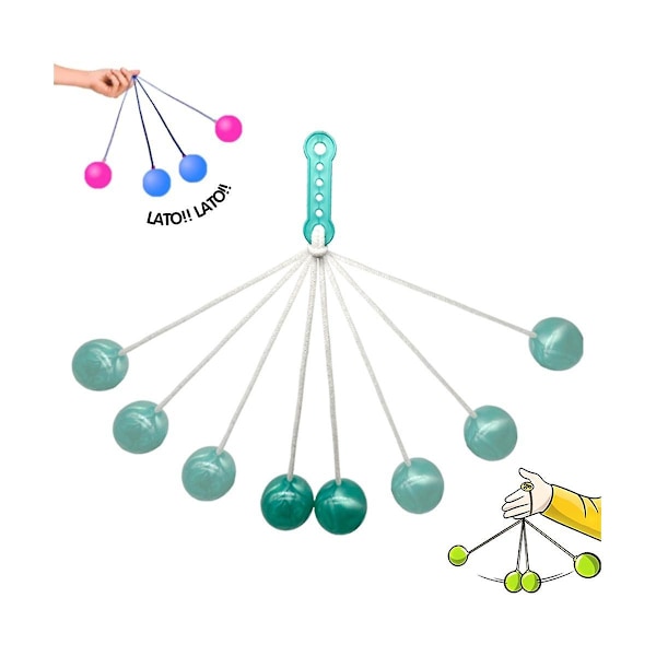 5 stk. 4 cm kugle Lato-lato legetøjskugle børnelegetøj Latto legetøjskugle Shake Blå