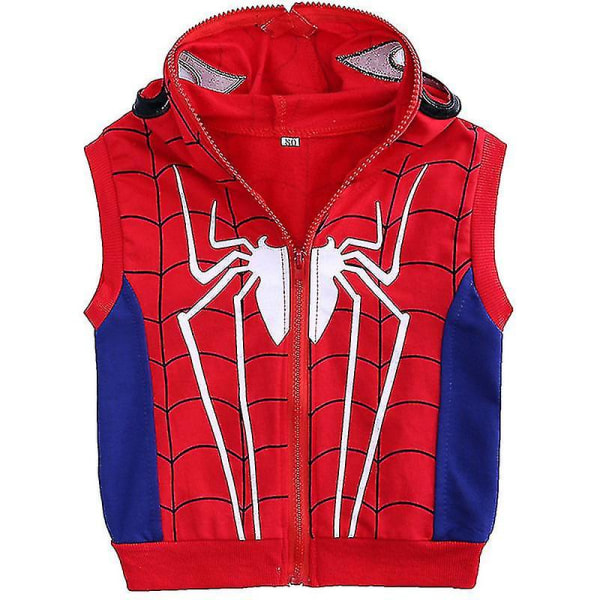 Kids Boys Spiderman Tracksuit Set Sport Sweatshirt + Vest + Pants Outfit Suit Casual Spider-man Costume Blue 2-3 Years