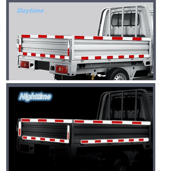 Reflekterande tejp för släpvagnar 5 cm x 25 m DOT-C2 reflekterande säkerhetstejp reflekterande släpvagnstejp vattentät röd & vit synlighetstejp reflektortejp