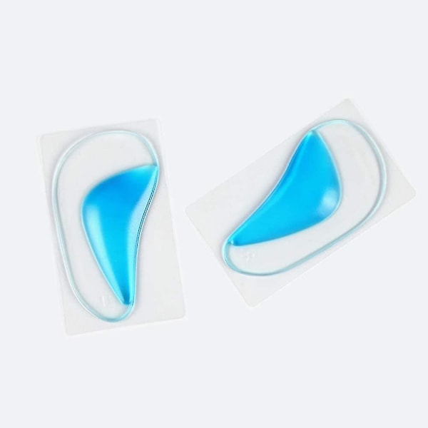4 par gel fotvalvsstöd innersulor, silikon ortos fotvalvsstöd innersulor för platta fötter style2