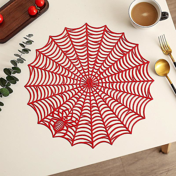 halloween decor Hollowed Out Insulation Mat Solid Polyvinyl Chloride Leather Placemats , Coffee Mats, Kitchen Table Mats, , Easy To Clean Kitchen Tabl