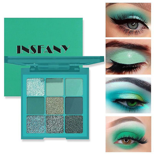 Hemmelig grøn blæk papir 9 farver øjenskygge lysende øjenmodifikation polariseret diamant blæk farve makeup artist øjenskygge