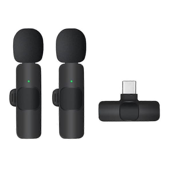 Trådløs Bluetooth Lavalier Mikrofon med Intelligent Støjreduktion - Plug and Play til Telefonvideo Optagelse