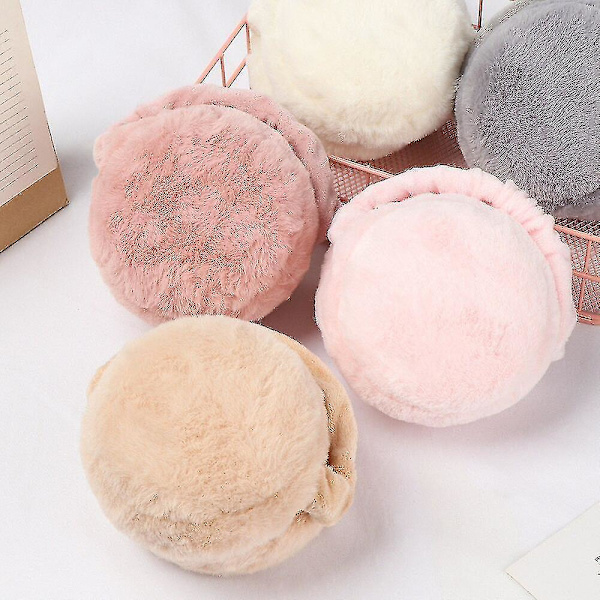 Mjuka Plysch Öronvärmare Unisex Vinter Varma Öronmuffar Utomhus Kallsäkerhet Öronmuffar C Pink