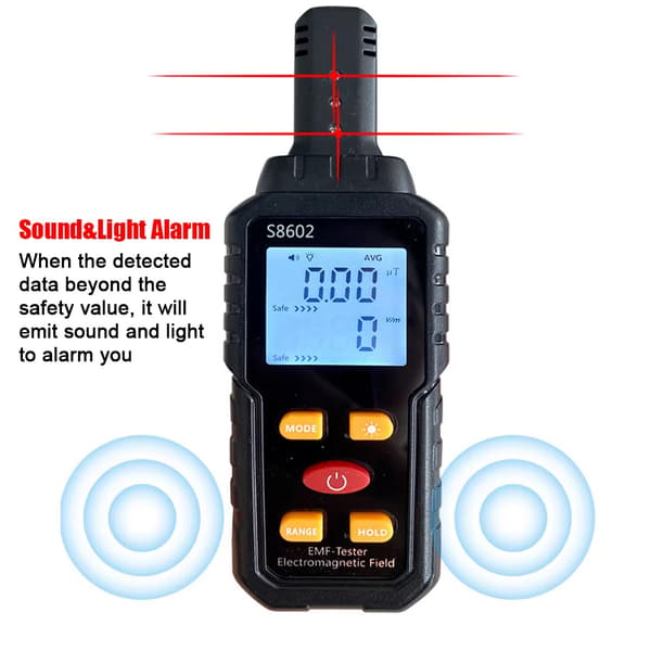 Elektromagnetisk strålingstester EMF elektrisk magnetfelt detektor meter 5Hz?3500Hz
