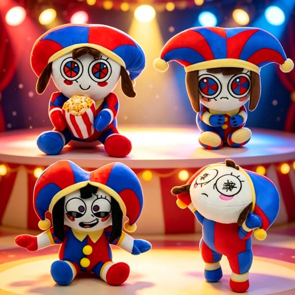 Fantastisk Digital Cirkus Popcorn Klovn Plyslegetøj Popcorn Joker