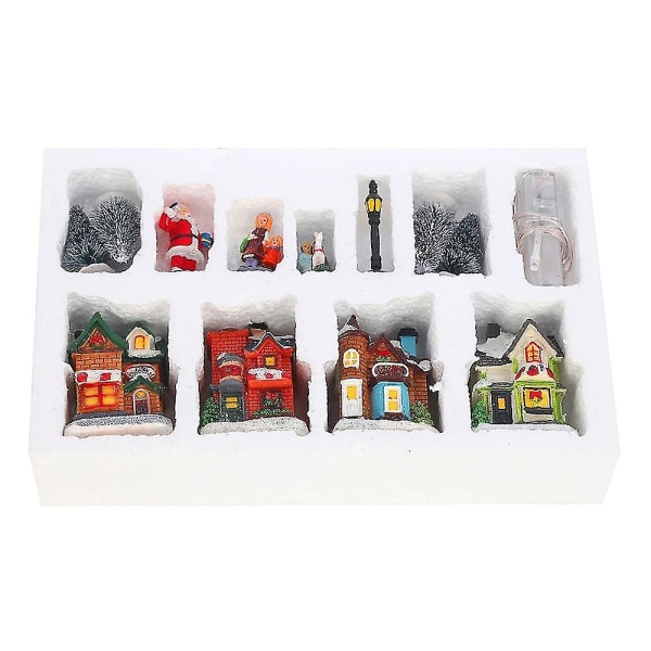 Christmas Village Sets - Resin Decor With Led Light, Kids Gift