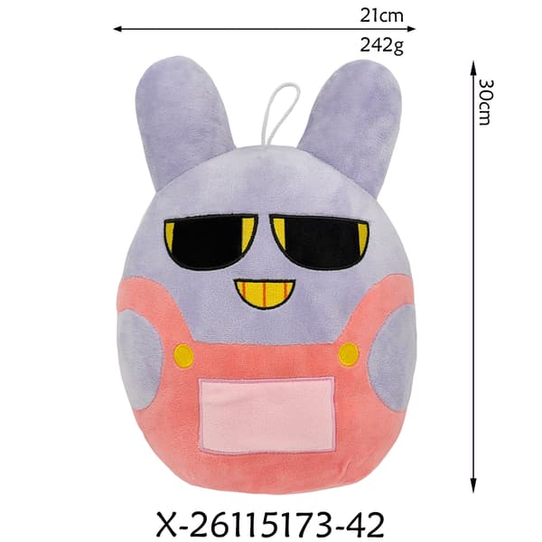 Upea digitaalinen sirkus Jax Burger -pehmolelu Rabbit pillow