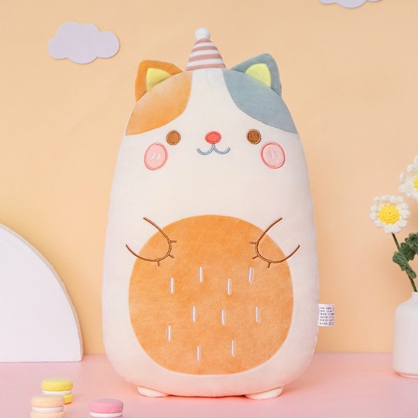 Squishmallows pehmolelu kawaii pehmeä suuri tyyny kissa 60cm Calico cat 40cm（0.4kg）