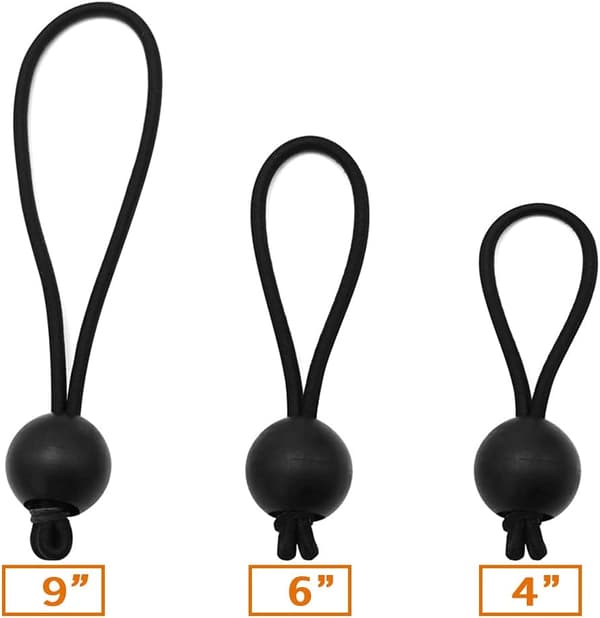 Tummsnöre med boll, 6 tum, för tältduk, markis, 25-pack