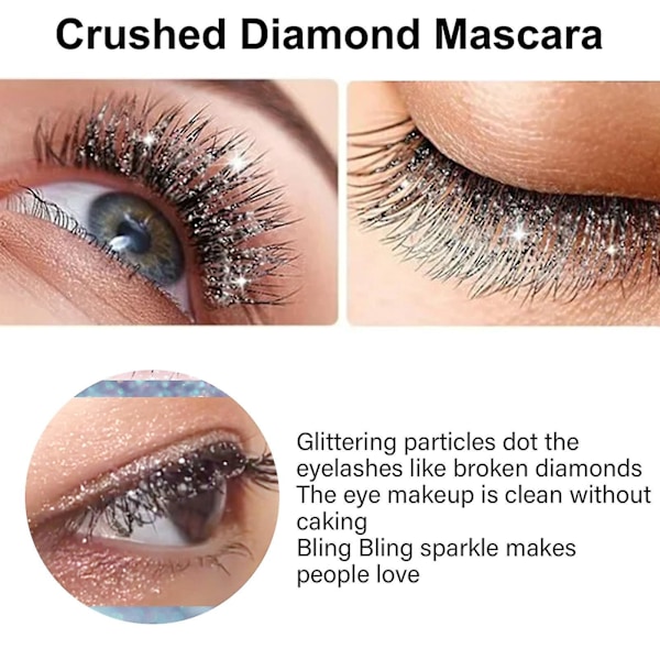 Flash Diamond In The Debris Mascara Fairy Flash Vandtæt Forlænget Kryptering Ikke Smudge Curly Lang Mascara