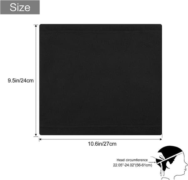 Halsvarmer, Vinter Blød Tyk Fleeceforing Elastisk Halstørklæde Halsedisse, Vindtæt Ski Halsvarmer Maske til