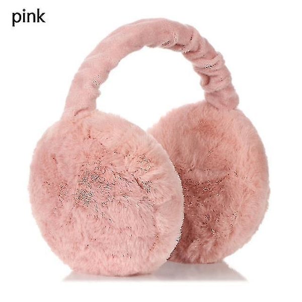 Mjuka Plysch Öronvärmare Unisex Vinter Varma Öronmuffar Utomhus Kallsäkerhet Öronmuffar A Pink