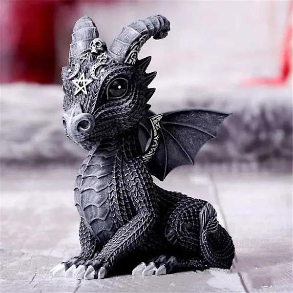 Uusi mytologia söpö eläinpatsas Cerberus Lohikäärme Griffin Ouroboros Hartsi koriste-esineet Mini kodin sisustuslahja Lelut   Taitopelit Therosaurus