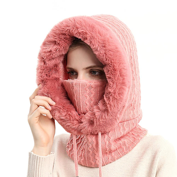 Vinterlue Utendørs Ridehjelmer Kald Skilue Varm Skjerf Maske En Kald Ermelue Beige