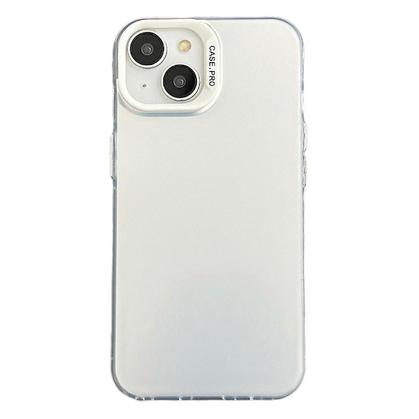 Genomskinligt matt telefonfodral i TPU+PC för iPhone 14 Plus, stöttåligt bakskydd White