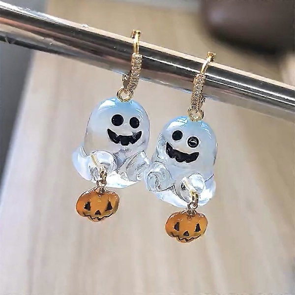 Halloween Örhängen i rostfritt stål Spökpumpa Örhängen Mode Öronsmycken A2