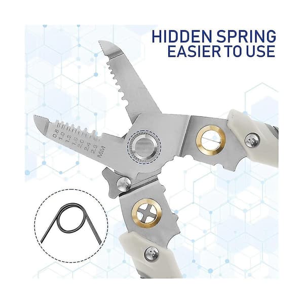 Multifunksjons Wire Tang, 6-i-1 Wire Stripper, Wire Splitting Tang Med Elektrisk Test