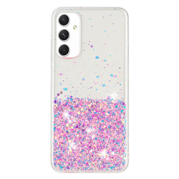 For Samsung Galaxy A05s 4G Luminous Phone Cover Epoxy Glitter Sparkle TPU Phone Case Pink