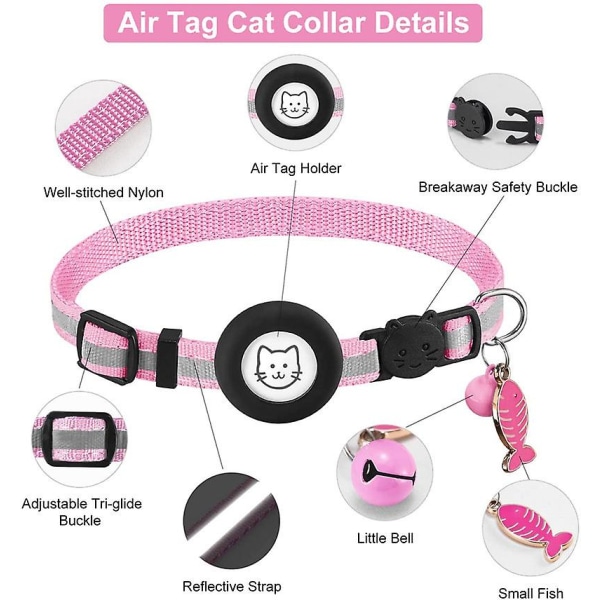 Cat Collar, With Bell And Silicone Waterproof Shell, For The Cat's Detachable Seat Belt Buckle