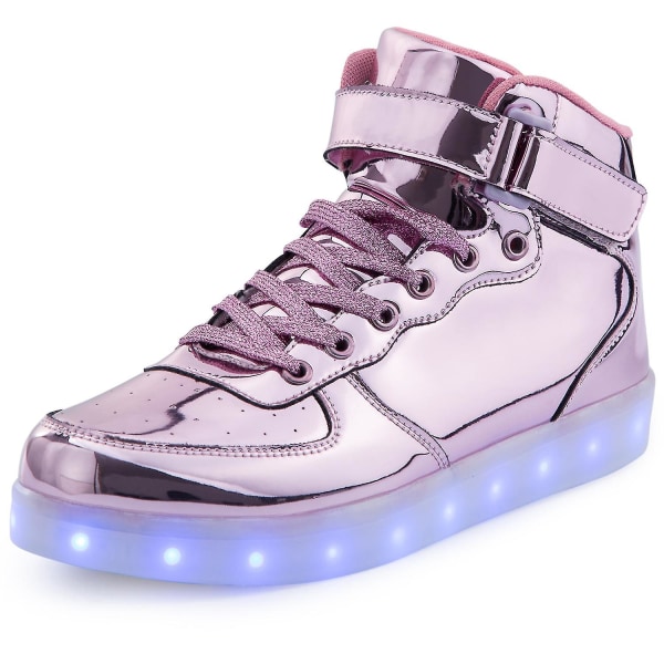 LED lysemitterende sko til børn, sportssko til studerende 35 pink