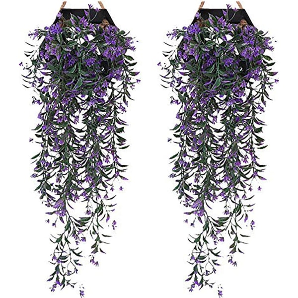2 kpl Faux Ivy | Keinotekoinen muratti kasvi | Putoava muratti | keinotekoinen muratti lehti | Faux Wisteria hääkoristeet | Puutarhajuhlakoristeet | punainen ruusu Purple